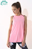 《七夕特惠 不退不换》HWT圆领瑜伽清凉小外搭后开叉背心  跑步 户外 休闲 夏季瑜伽服罩衫 商品缩略图3