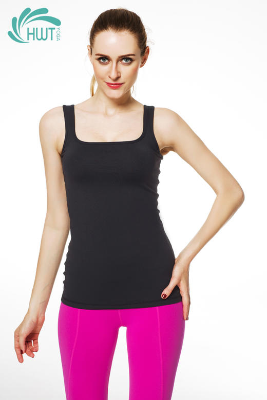 HWT方领运动户外瑜伽背心    夏季瑜伽服 大码瑜伽服 商品图6