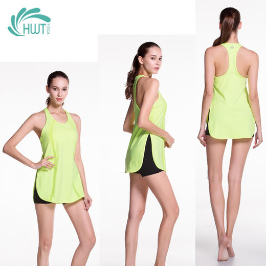 《捡漏专场  不退换》HWT工字加长运动瑜伽服背心 跑步上衣  夏季瑜伽服 大码瑜伽服 商品图4