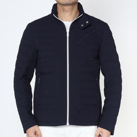 Marco Azzali 藏蓝弹力化纤棉服M3913100