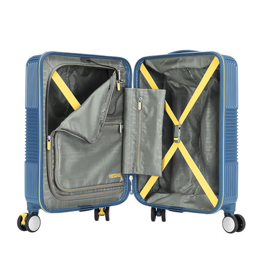 【美旅】时尚撞色设计 条纹外观 刹车轮 防溜走 USB接口 挂钩置物 内里多隔层 拉杆箱GL7 商品图5