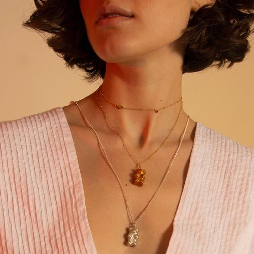 北京仓｜Maggoosh-Gummy-闪闪金小熊 项链［希腊设计师］ 商品图0