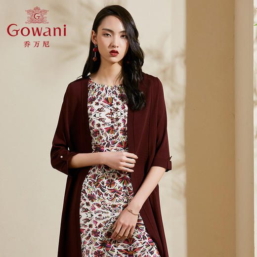 乔万尼浪漫减龄粉色裙摆拼接镂空花边桑蚕丝连衣裙ES2E132 商品图2