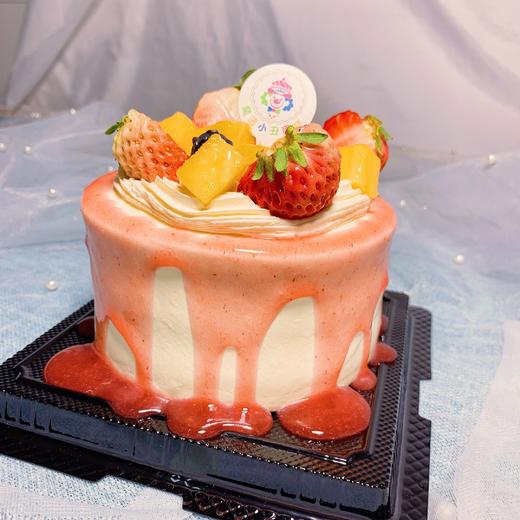 草莓淋面四寸 - 魔法小丑蛋糕