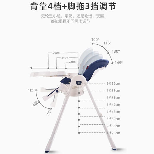 Pouch 帛琦 多功能便携折叠儿童餐椅K25 商品图2