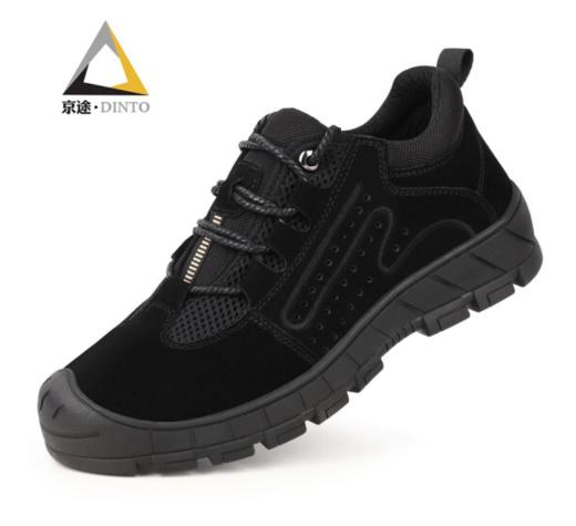 劳保鞋男反绒牛皮安全钢包头防砸防刺穿舒适防滑橡胶底轻便耐磨工作鞋 商品图4