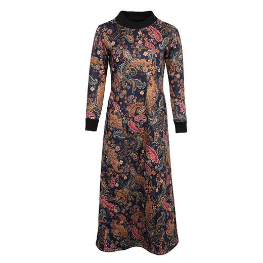 SMHC-SM18459中长款印花加绒加厚打底裙 商品图4