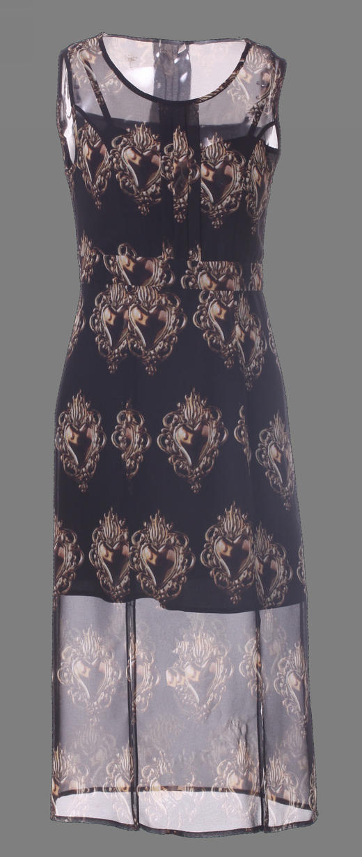 1S7815-黑色连衣裙--叶落--《梵高的花园》 商品图3