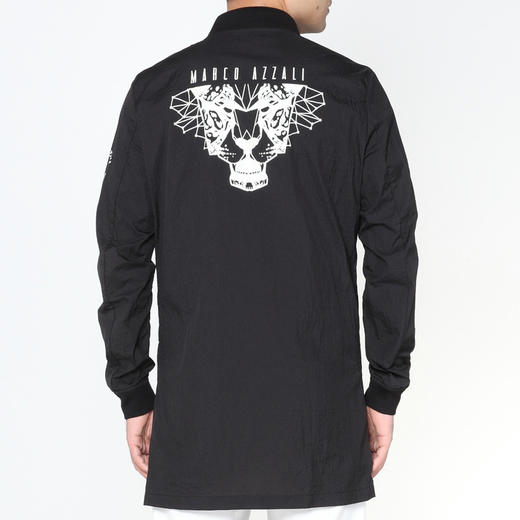Marco Azzali 黑色胶印豹头风衣 Y5001200 商品图3