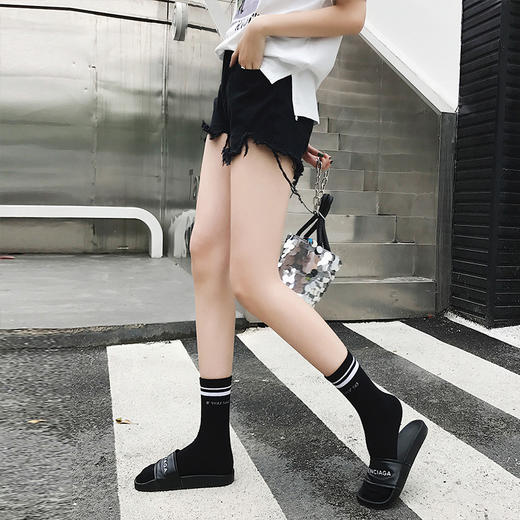 JYS-夏装胖妹妹mm流苏时髦减龄显瘦短款牛仔裤 商品图3