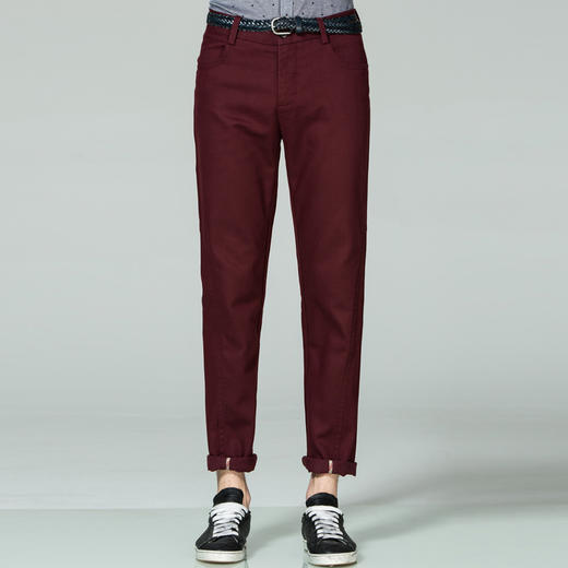 Marco Azzali 暗红色休闲裤 P3309900 商品图0