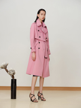 HPLY（荷比俪）帅气双排扣系带风衣