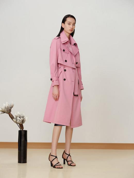 HPLY（荷比俪）帅气双排扣系带风衣 商品图0