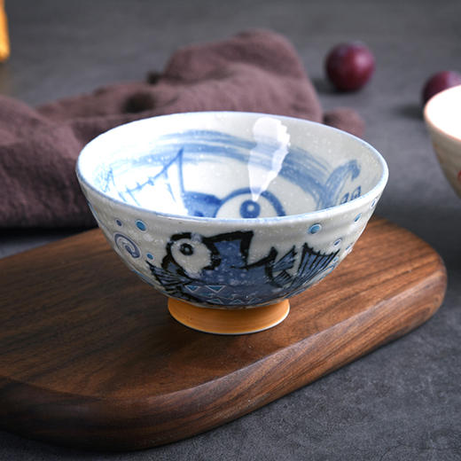日本中平碗 鲷鱼 蓝 S 商品图0