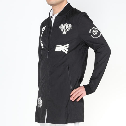 Marco Azzali 黑色胶印豹头风衣 Y5001200 商品图1