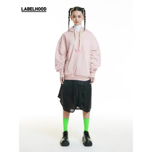 8ON8 2020春夏新款 简约设计印花卫衣宽松连帽粉色少女感 SS20-88-H-02-05 商品图2