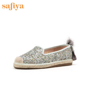 商场同款 | Safiya/索菲娅秋季新款平底鞋女渔夫鞋亮片单鞋女SF93111048