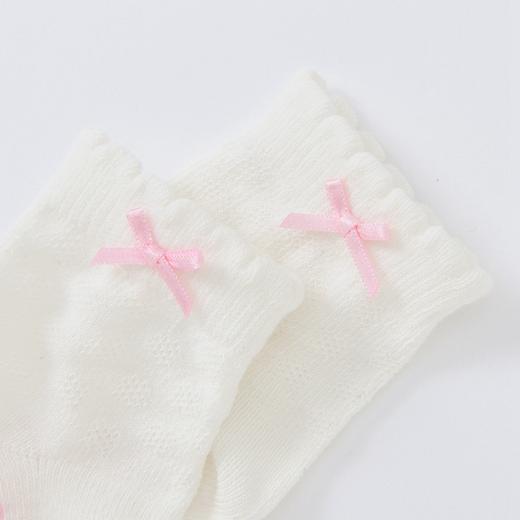 英氏婴儿袜 春夏薄袜 女宝宝短袜蝴蝶结女童袜子183A0234 商品图3