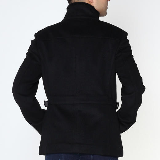 Marco Azzali 玛珂爱萨尼黑色獭兔毛羊毛大衣Y5165500 商品图2