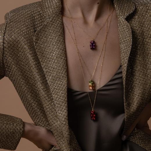 北京仓｜Maggoosh-Gummy-草莓红小熊 项链［希腊设计师］ 商品图3