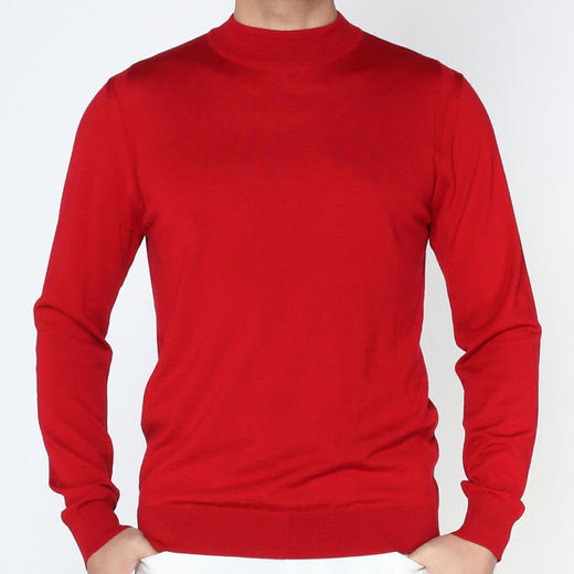 Marco Azzali 红色半高领毛衫K3905900 商品图0