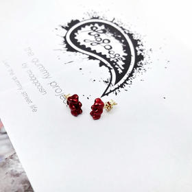 北京仓｜Maggoosh-Gummy-草莓小熊 耳钉［希腊设计师］