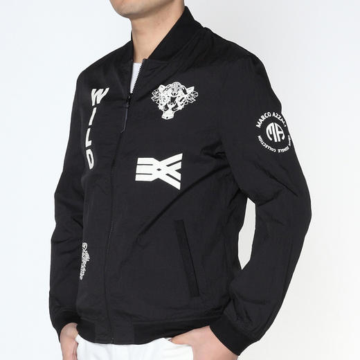 Marco Azzali 黑白豹头几何印花 夹克 J5002300 商品图1