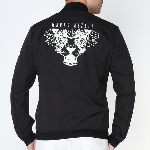 Marco Azzali 黑白豹头几何印花 夹克 J5002300 商品图2