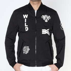 Marco Azzali 黑白豹头几何印花 夹克 J5002300