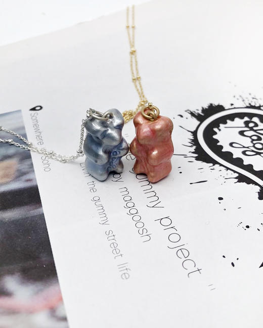 北京仓｜Maggoosh-Gummy-蓝色树莓小熊 项链［希腊设计师］ 商品图2