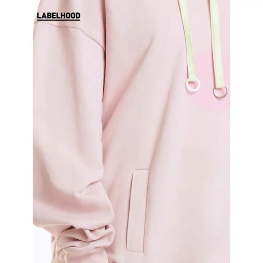 8ON8 2020春夏新款 简约设计印花卫衣宽松连帽粉色少女感 SS20-88-H-02-05 商品图4