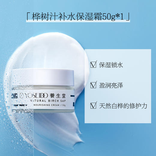 【中秋狂欢购】养生堂天然桦树汁补水保湿霜50g 商品图1