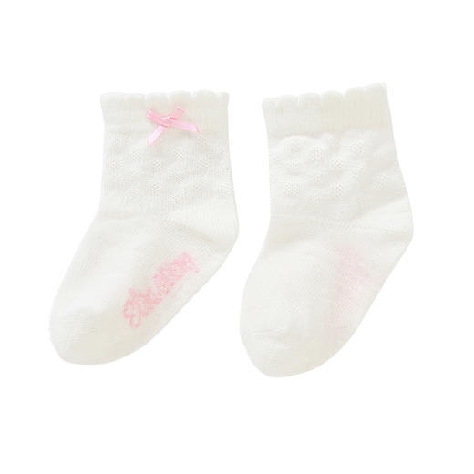 英氏婴儿袜 春夏薄袜 女宝宝短袜蝴蝶结女童袜子183A0234 商品图4