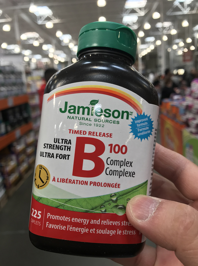 特价jamieson维生素b族b100复合片长效缓释型225粒瓶温哥华直邮