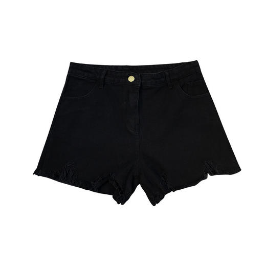 JYS-夏装胖妹妹mm流苏时髦减龄显瘦短款牛仔裤 商品图4