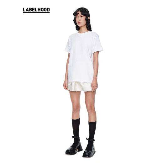 SHUSHU TONG2020春夏新品棉质白色圆领T恤打底衫上衣女 ss20to11co001wh100 商品图1