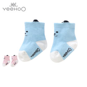 英氏婴儿袜 男女宝春夏袜子可爱防滑底透气中筒袜 10190166