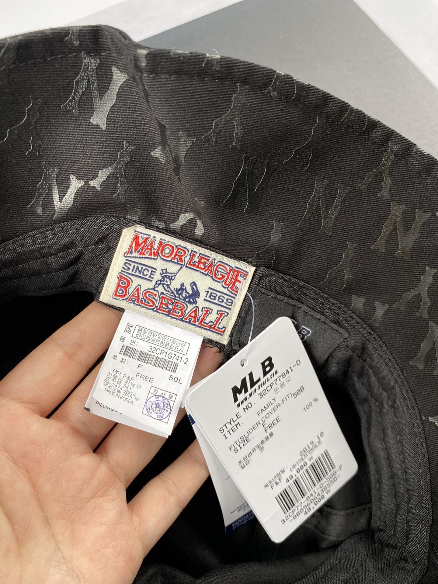 漂亮的帽帽来了mlb老花系列满印渔夫帽