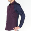 Marco Azzali 紫色藏青双拼长袖衬衫 C3903A00 商品缩略图1