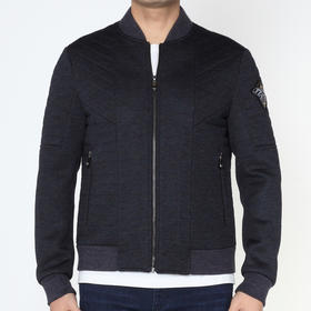 Marco Azzali 玛珂爱萨尼深灰羊毛混纺空气层棉服M3905400