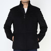 Marco Azzali 玛珂爱萨尼黑色獭兔毛羊毛大衣Y5165500 商品缩略图0