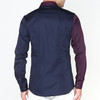 Marco Azzali 紫色藏青双拼长袖衬衫 C3903A00 商品缩略图2