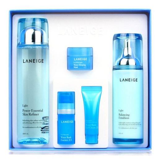 【现货】韩国兰芝水乳套装水库面霜精华套盒雪凝致美焕颜新生水乳套盒滋润清爽型补水保湿女护肤 （五件套） (七件套)  (八件套) 商品图0