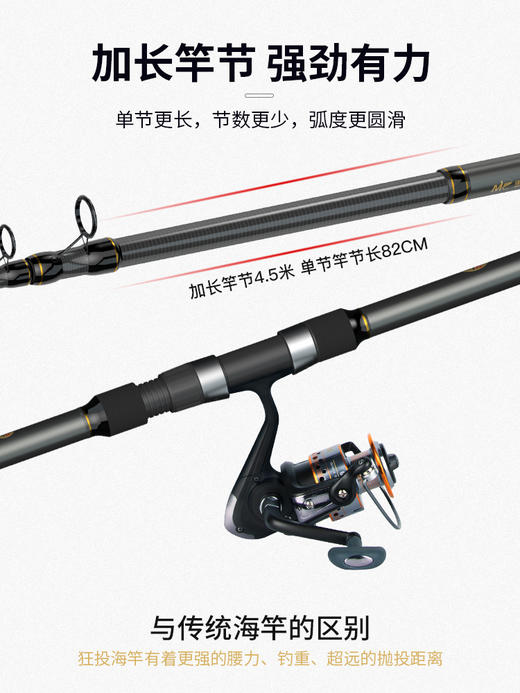XE海竿海杆抛竿超硬远投竿碳素钓鱼竿海钓竿甩杆抛杆钓鱼竿全套装 商品图3