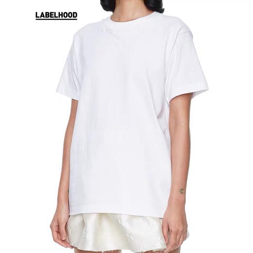 SHUSHU TONG2020春夏新品棉质白色圆领T恤打底衫上衣女 ss20to11co001wh100 商品图4