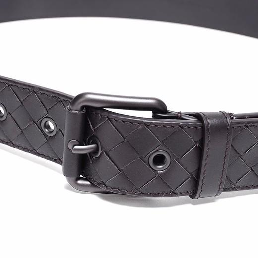 bottegaveneta宝缇嘉bv男士编织牛皮针扣皮带腰带407396v4650