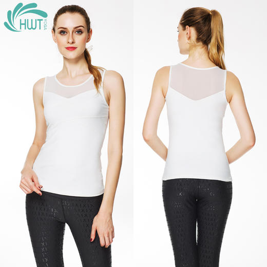 HWT圆领半网修身背心  夏季瑜伽服 商品图2