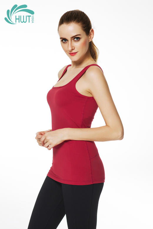 HWT方领运动户外瑜伽背心    夏季瑜伽服 大码瑜伽服 商品图4