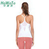 HWT华威特超薄V领显瘦瑜伽上衣背心  螺感夏季瑜伽服 商品缩略图4