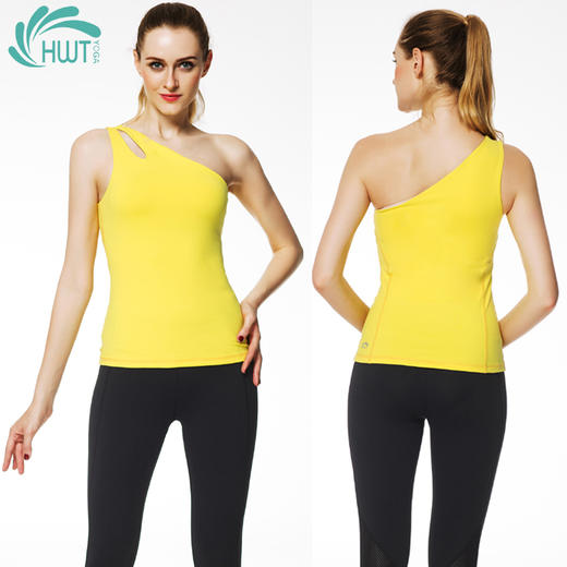 《惊爆618 不退换》HWT瑜伽单肩性感背心夏季瑜伽服 商品图3